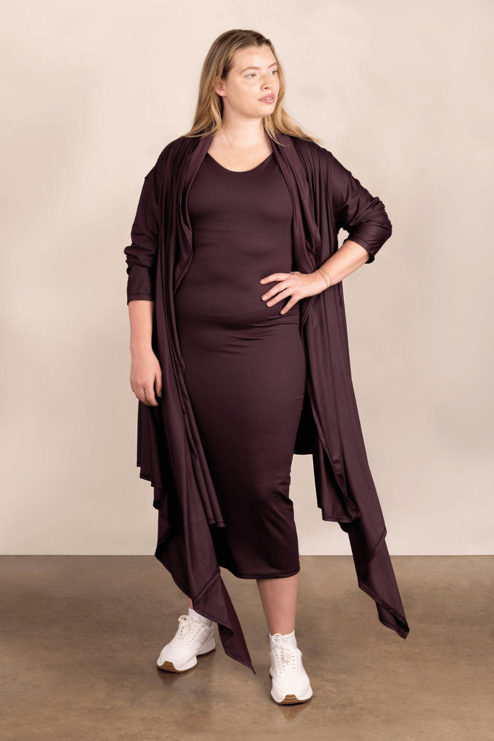 Go With the Flow Long Draped Cardigan