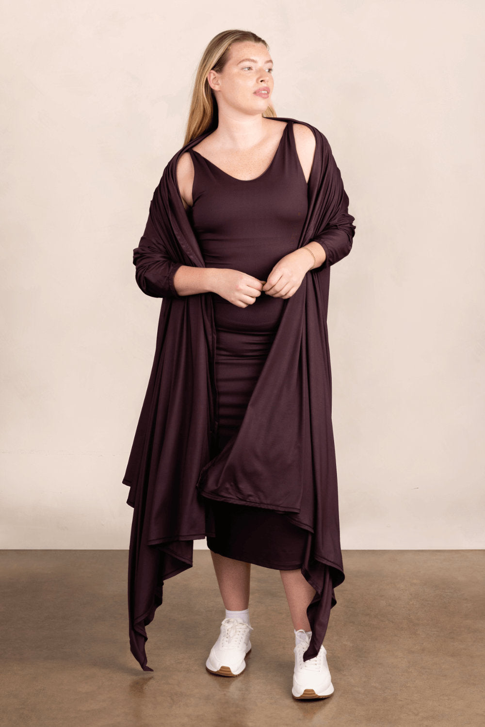 Go With the Flow Long Draped Cardigan