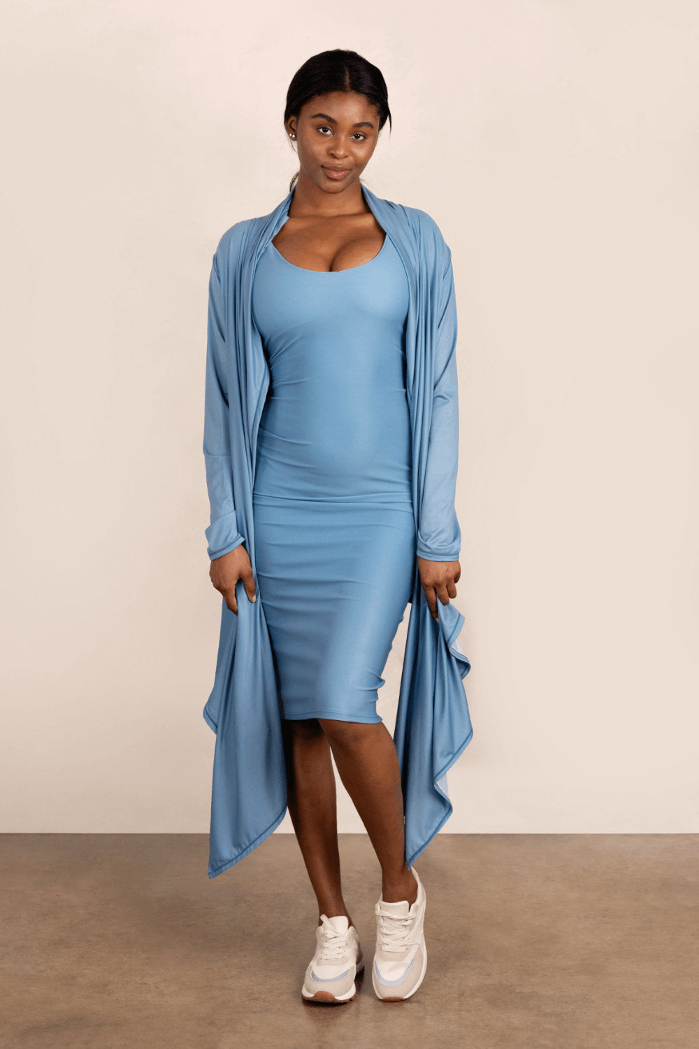 Go With the Flow Long Draped Cardigan