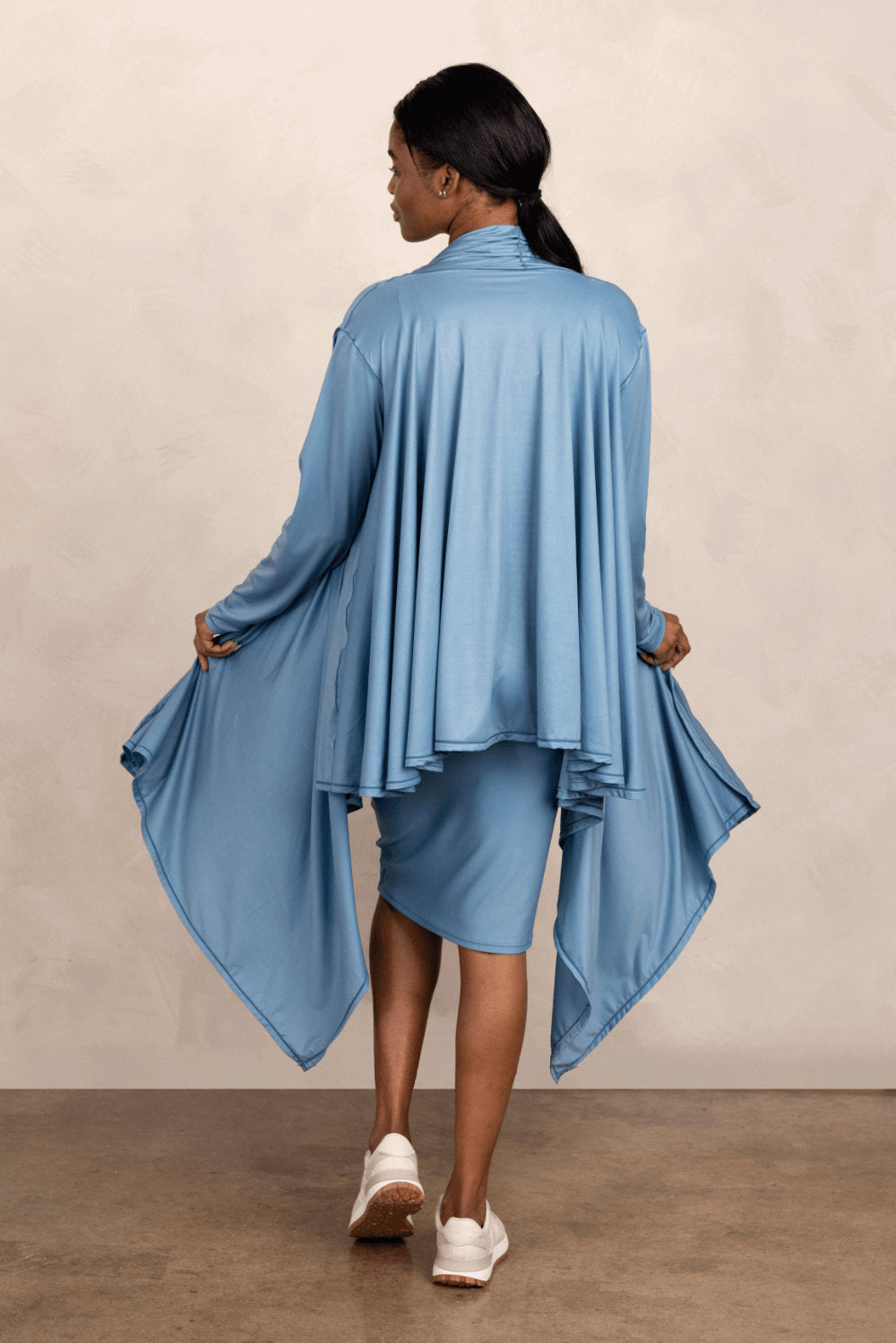 Go With the Flow Long Draped Cardigan
